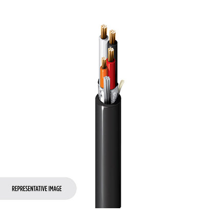 Belden 1036A 01010000 | Inst, 1 Tri #18 Str BC, PVC Ins E1, OS, Blk PVC Jkt, 300V PLTC-ER ITC-ER CMG