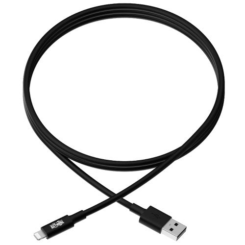 Tripp-Lite M100-006-BK | USB-A to Lightning Sync/Charge Cable, MFi Certified - Black, M/M, USB 2.0, 6 ft. (1.83 m)