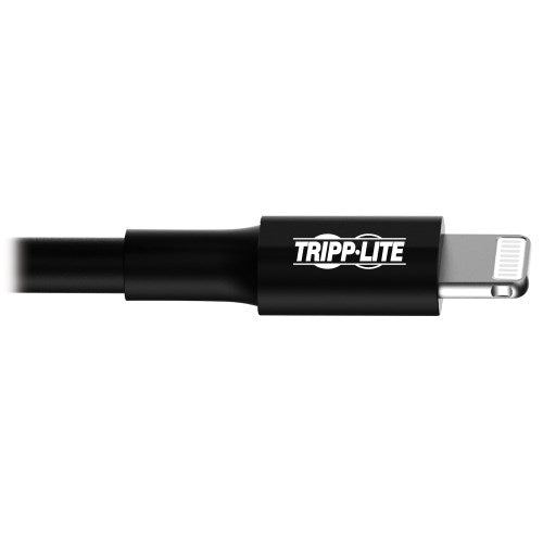 Tripp-Lite M100-10N-BK | USB-A to Lightning Sync/Charge Cable, MFi Certified - Black, M/M, USB 2.0, 10 in. (0.3m)