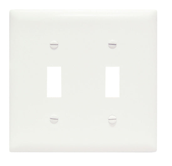 Legrand TP2W | Pass and Seymour | Toggle Switch Openings, Two Gang, White