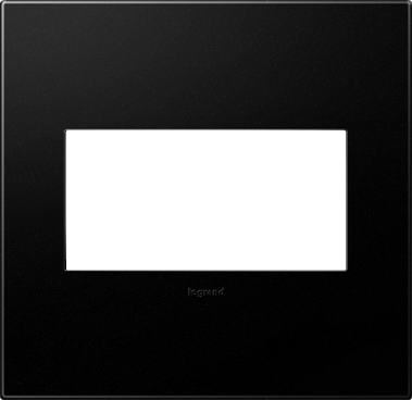 Legrand AWP2GGR4 | Adorne Collection | Adorne Graphite Two-Gang Screwless Wall Plate