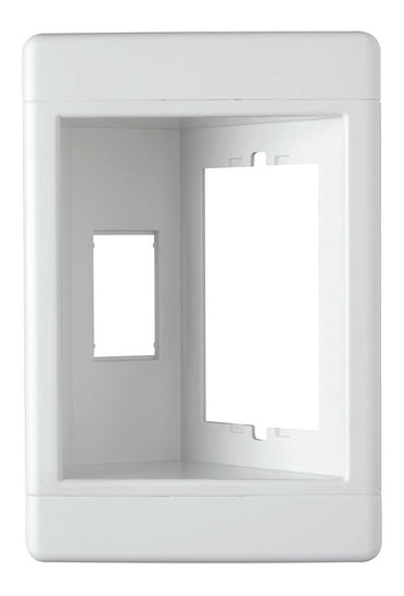 Legrand TV1WW | Pass and Seymour | Single-Gang Recessed TV Box (Frame Only), White