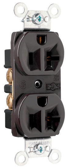 Legrand CRB5362 | Pass and Seymour | Construction Spec Grade Receptacles, Back & Side Wire, 20A, 125V, Brown
