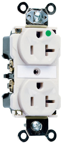 Legrand 8300-W | Pass and Seymour | Extra Heavy-Duty Hospital Grade Receptacles, Back & Side Wire, 20A, 125V, White