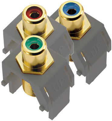 Legrand ACRGBRCAFM1 | Adorne Collection | Adorne Component Video RCA to F Kit, Magnesium