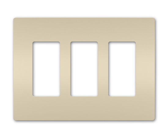 Legrand RWP263LA | Radiant Collection | Radiant Three-Gang Screwless Wall Plate, Light Almond