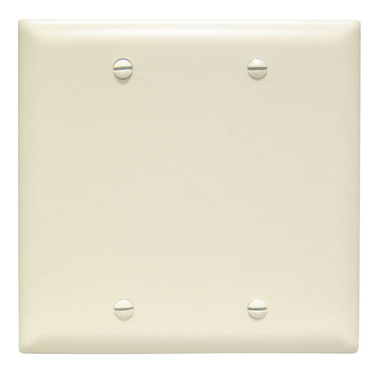 Legrand TP23LA | Pass and Seymour | Blank Plates - Box Mounted, Two Gang, Light Almond