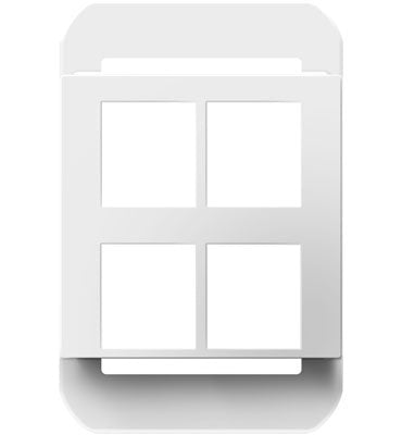 Legrand AC4PFW1 | Adorne Collection | Adorne 4-Port Frame, White