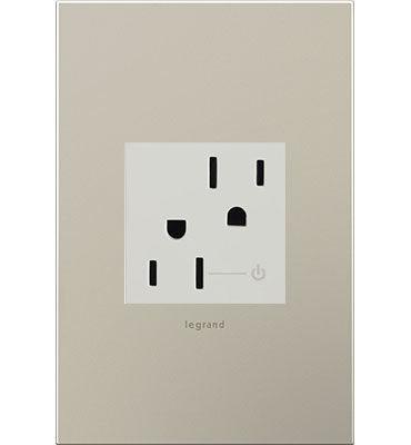 Legrand ARCH152W10 | Adorne Collection | Adorne 15A Tamper-Resistant Half-Controlled Outlet, White