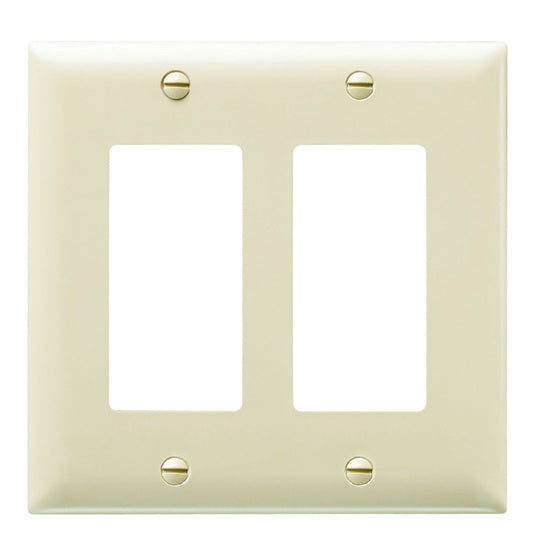 Legrand TP262I | Pass and Seymour | Decorator Openings, Two Gang, Ivory