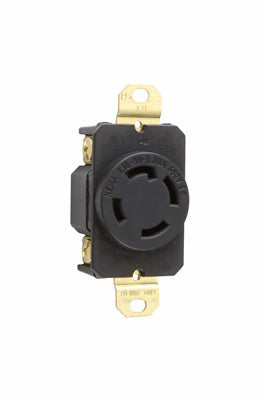 Legrand L1630-R | Pass and Seymour | 30 Amp NEMA L1630 Single Receptacle, Black