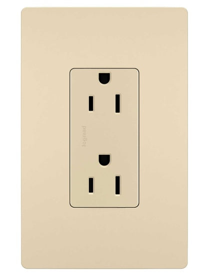 Legrand 885-TRI | Radiant Collection | Radiant Tamper-Resistant Outlet, Ivory