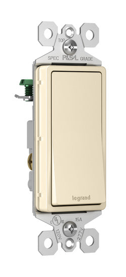 Legrand TM873-LA | Radiant Collection | Radiant 15A 3-Way Switch, Light Almond