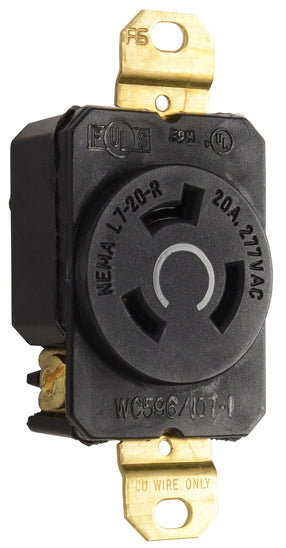 Legrand L720-R | Pass and Seymour | 20 Amp NEMA L720 Single Receptacle