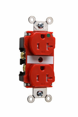 Legrand TR63-HRED | Pass and Seymour | Tamper-Resistant Hospital Grade Receptacles, Back & Side Wire, 20A, 125V, Red