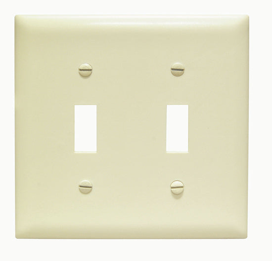 Legrand TP2-I | Pass and Seymour | Toggle Switch Openings, Two Gang, Ivory