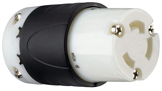 Legrand L630-C | Pass and Seymour | 30 Amp NEMA L630 Connector - Black Back, White Front Body