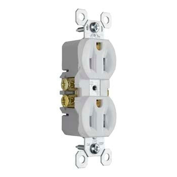 Legrand 3232W | Pass and Seymour | 15A/125V TradeMaster Duplex Receptacle, White