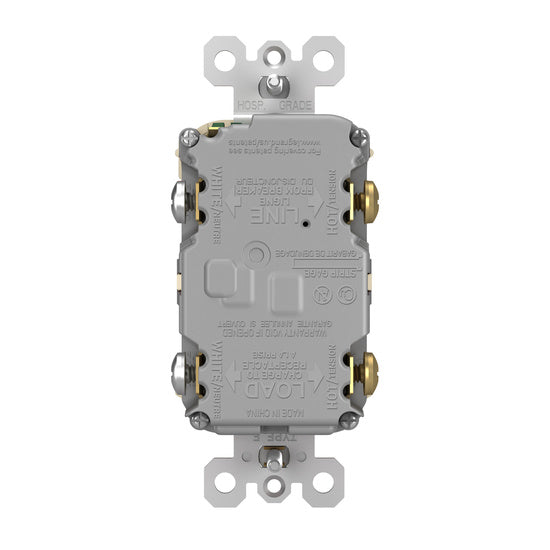 Legrand 1597-TRLA | Radiant Collection | Radiant Spec-Grade 15A Tamper-Resistant Self-Test GFCI Receptacle, Light Almond