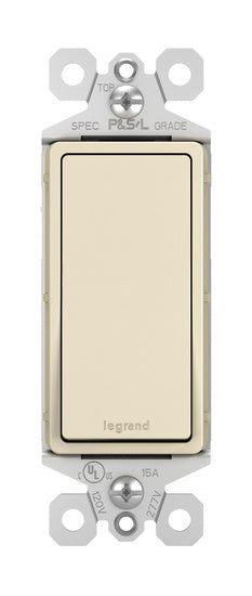 Legrand TM870-LA | Radiant Collection | Radiant 15A Single-Pole Switch, Light Almond