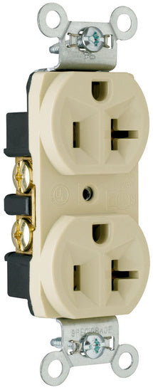 Legrand CRB5362-LA | Pass and Seymour | Construction Spec Grade Receptacles, Back & Side Wire, 20A, 125V, Light Almond