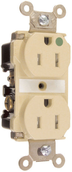 Legrand TR63-HI | Pass and Seymour | Tamper-Resistant Hospital Grade Receptacles, Back & Side Wire, 20A, 125V, Ivory