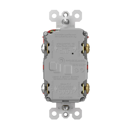 Legrand 2097-RED | Radiant Collection | Radiant Spec-Grade 20A Self-Test GFCI Receptacle, Red