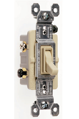 Legrand 663-IG | Pass and Seymour | TradeMaster Grounding Toggle Switch, Ivory