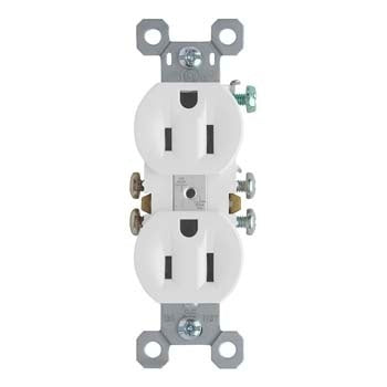 Legrand 3232W | Pass and Seymour | 15A/125V TradeMaster Duplex Receptacle, White
