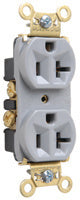Legrand PS5362-GRY | Pass and Seymour | Heavy-Duty Spec Grade Receptacles, Back & Side Wire, 20A, 125V, Gray