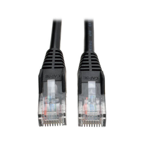 Tripp-Lite N001-005-BK | Cat5e 350 MHz Snagless Molded (UTP) Ethernet Cable (RJ45 M/M) - Black, 5 ft. (1.52 m)
