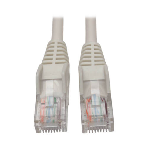 Tripp-Lite N001-005-WH | Cat5e 350 MHz Snagless Molded (UTP) Ethernet Cable (RJ45 M/M) - White, 5 ft. (1.52 m)