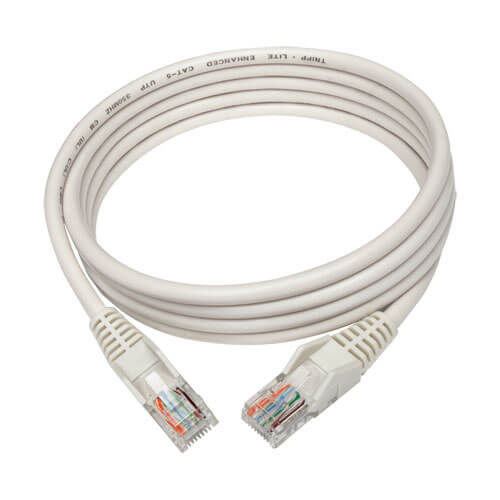 Tripp-Lite N001-005-WH | Cat5e 350 MHz Snagless Molded (UTP) Ethernet Cable (RJ45 M/M) - White, 5 ft. (1.52 m)