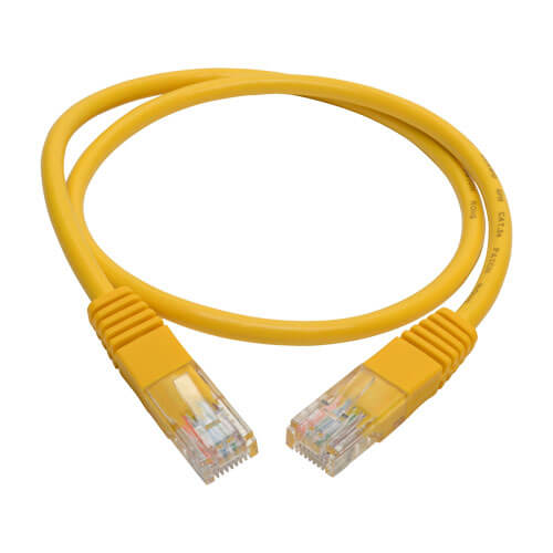 Tripp-Lite N002-002-YW | Cat5e 350 MHz Molded (UTP) Ethernet Cable (RJ45 M/M) - Yellow, 2 ft. (0.61 m)