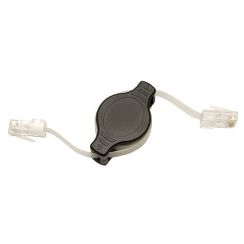 Tripp-Lite N009-004-R | Cat5e Retractable (UTP) Ethernet Cable (RJ45 M/M) - Black, 4 ft. (1.22 m)