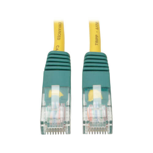 Tripp-Lite N010-025-YW | Cat5e 350 MHz Crossover Molded (UTP) Ethernet Cable (RJ45 M/M) - Yellow, 25 ft. (7.62 m)