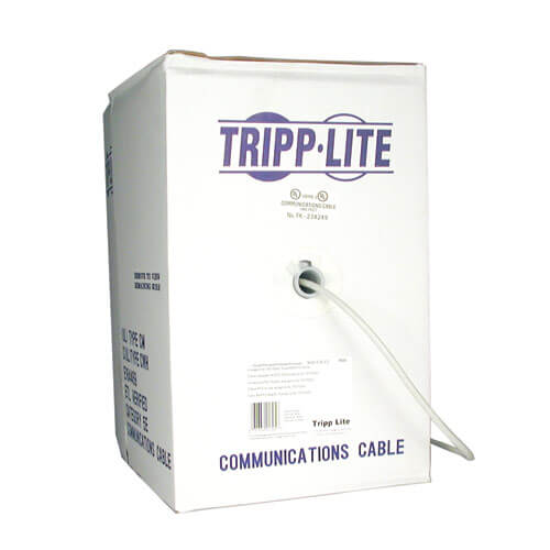 Tripp-Lite N020-01K-GY | Cat5e 350 MHz Stranded-Core (UTP) PVC Bulk Ethernet Cable - Gray, 1000 ft. (304.8 m), TAA