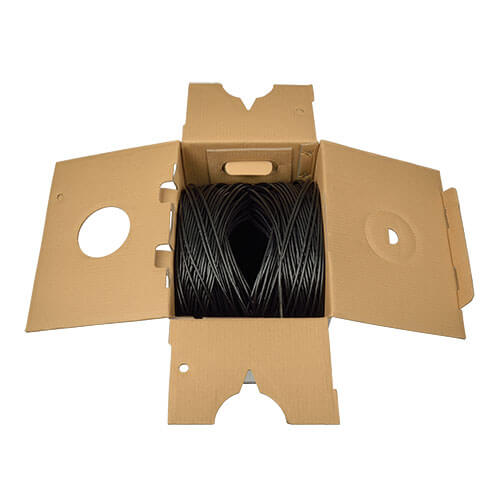 Tripp-Lite N022-01K-BK | Cat5e 350 MHz Solid-Core (UTP) PVC Bulk Ethernet Cable - Black, 1000 ft. (304.8 m), TAA