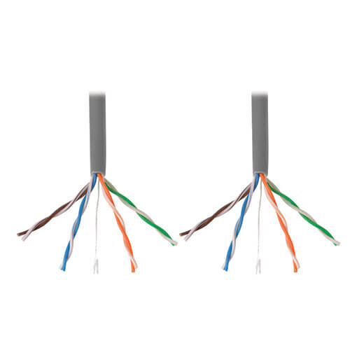 Tripp-Lite N022-01K-GY | Cat5e 350 MHz Solid-Core (UTP) PVC Bulk Ethernet Cable - Gray, 1000 ft. (304.8 m), TAA