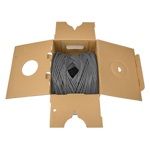 Tripp-Lite N022-01K-GY | Cat5e 350 MHz Solid-Core (UTP) PVC Bulk Ethernet Cable - Gray, 1000 ft. (304.8 m), TAA