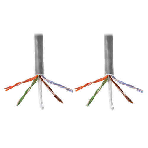 Tripp-Lite N024-01K-GY | Cat5e 350 MHz Solid-Core Plenum-Rated (UTP) PVC Bulk Ethernet Cable - Gray, 1000 ft. (304.8 m)