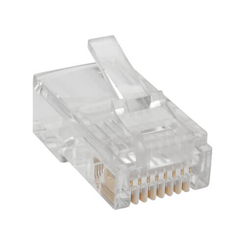 Tripp-Lite N030-100-STR | RJ45 Modular Connector for Round Stranded UTP Conductor 4-Pair Cat5e, 100 Pack
