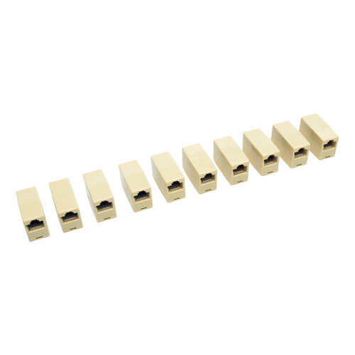 Tripp-Lite N033-001-10PK | Telephone Straight-Through Modular In-Line Coupler (RJ45 F/F), 10 Pack