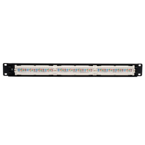 Tripp-Lite N052-024 | 24-Port 1U Rack-Mount Cat5e 110 Patch Panel, 568B, RJ45 Ethernet, TAA