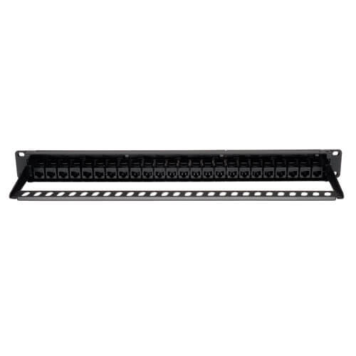 Tripp-Lite N054-024 | 24-Port 1U Rack-Mount Cat5e Feedthrough Patch Panel, RJ45 Ethernet, TAA