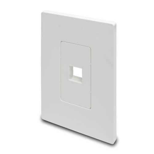 Tripp-Lite N080-101 | 1-Port Keystone Single-Gang Faceplate, White, TAA