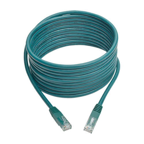 Tripp-Lite N200-015-GN | Cat6 Gigabit Molded (UTP) Ethernet Cable (RJ45 M/M), Green, 15 ft. (4.57 m)
