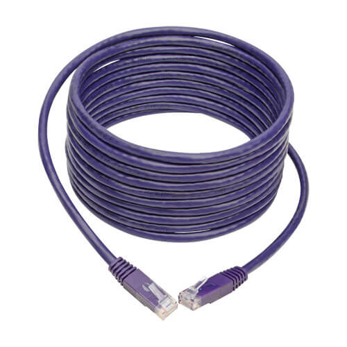 Tripp-Lite N200-015-PU | Cat6 Gigabit Molded (UTP) Ethernet Cable (RJ45 M/M), Purple, 15 ft. (4.57 m)