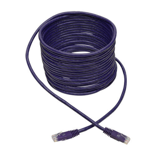 Tripp-Lite N200-025-PU | Cat6 Gigabit Molded (UTP) Ethernet Cable (RJ45 M/M), Purple, 25 ft. (7.62 m)