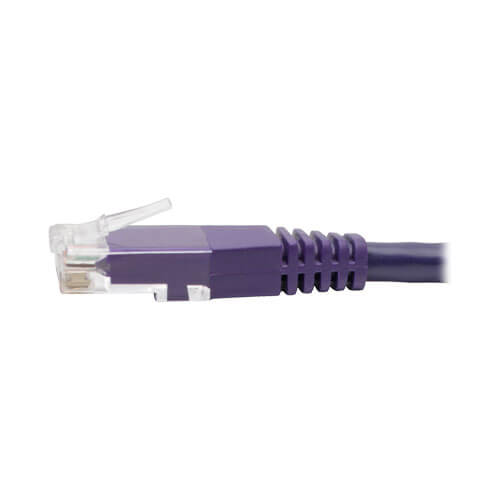 Tripp-Lite N200-025-PU | Cat6 Gigabit Molded (UTP) Ethernet Cable (RJ45 M/M), Purple, 25 ft. (7.62 m)